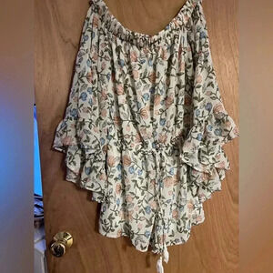 Floral long sleeve romper
